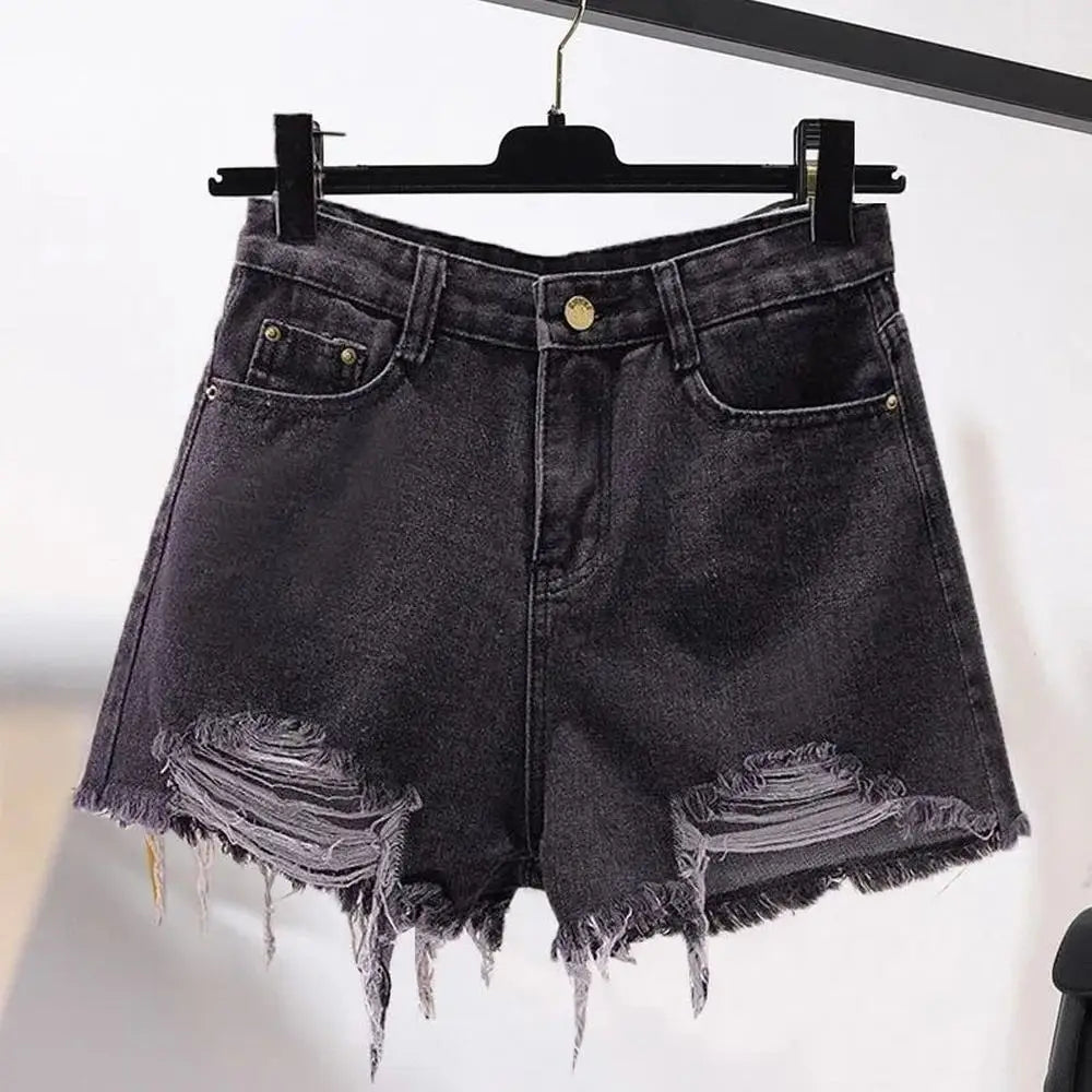 Summer Women's High Waist Cowboy Denim Shorts