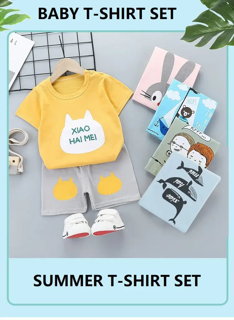 تي شيرت شورت للأولاد والبنات