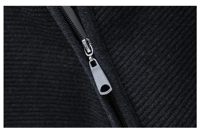 Men Fleece Knit Cardigan Jacket