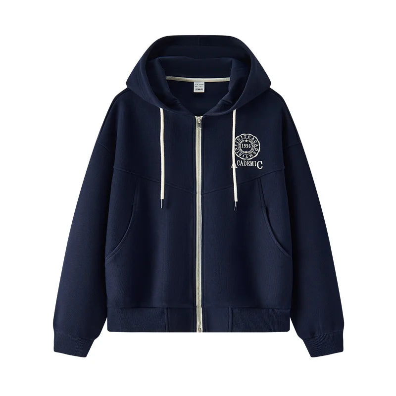Semir Hooded Embroidered Drop Shoulder Jacket