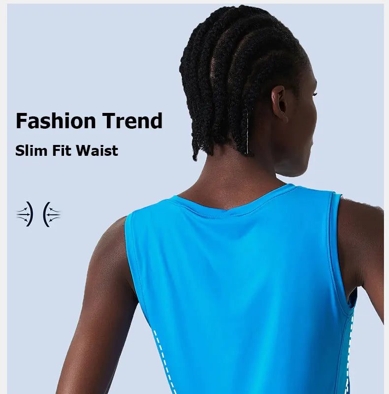 بلوزة رياضية نسائية فضفاضة بدون أكمام