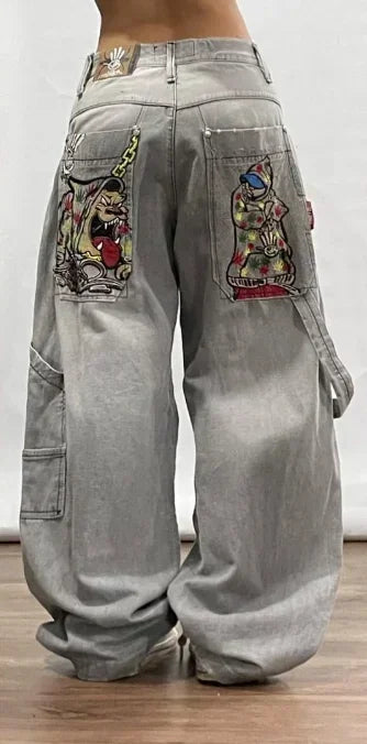 Retro Y2K Straight Baggy Denim Jeans