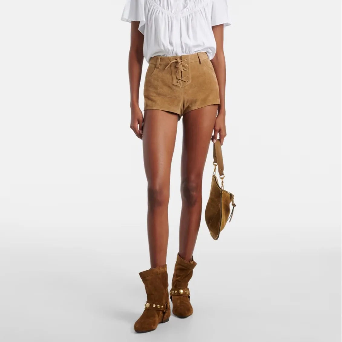 Women Rivet Embellished Ankle Boots – Casual Pointed Toe Suede