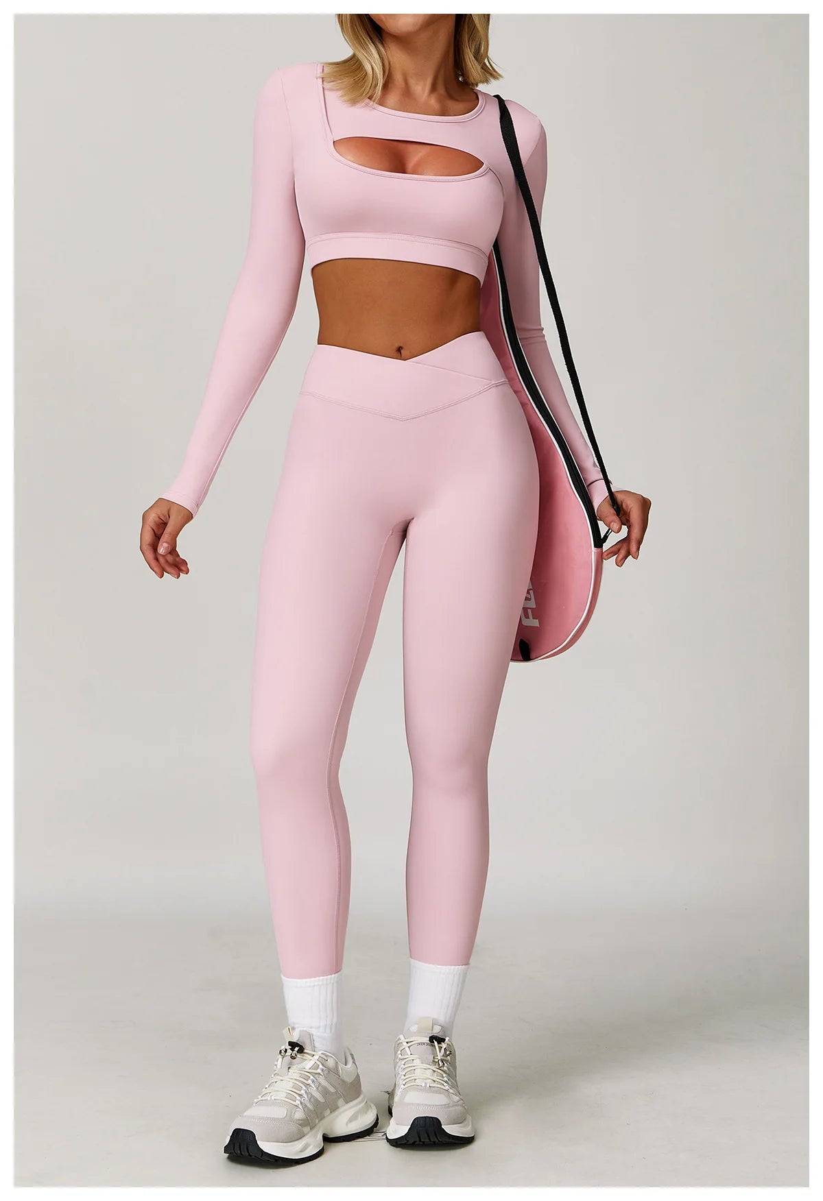 Women's Hollow Out Long Sleeve Yoga Shirt – Gym Workout Running Top