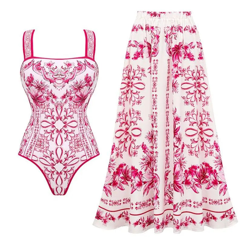 Vintage Print One Piece