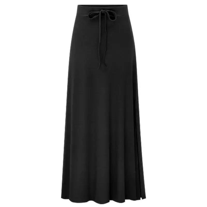 Women Knit Split Long A-Line Skirt