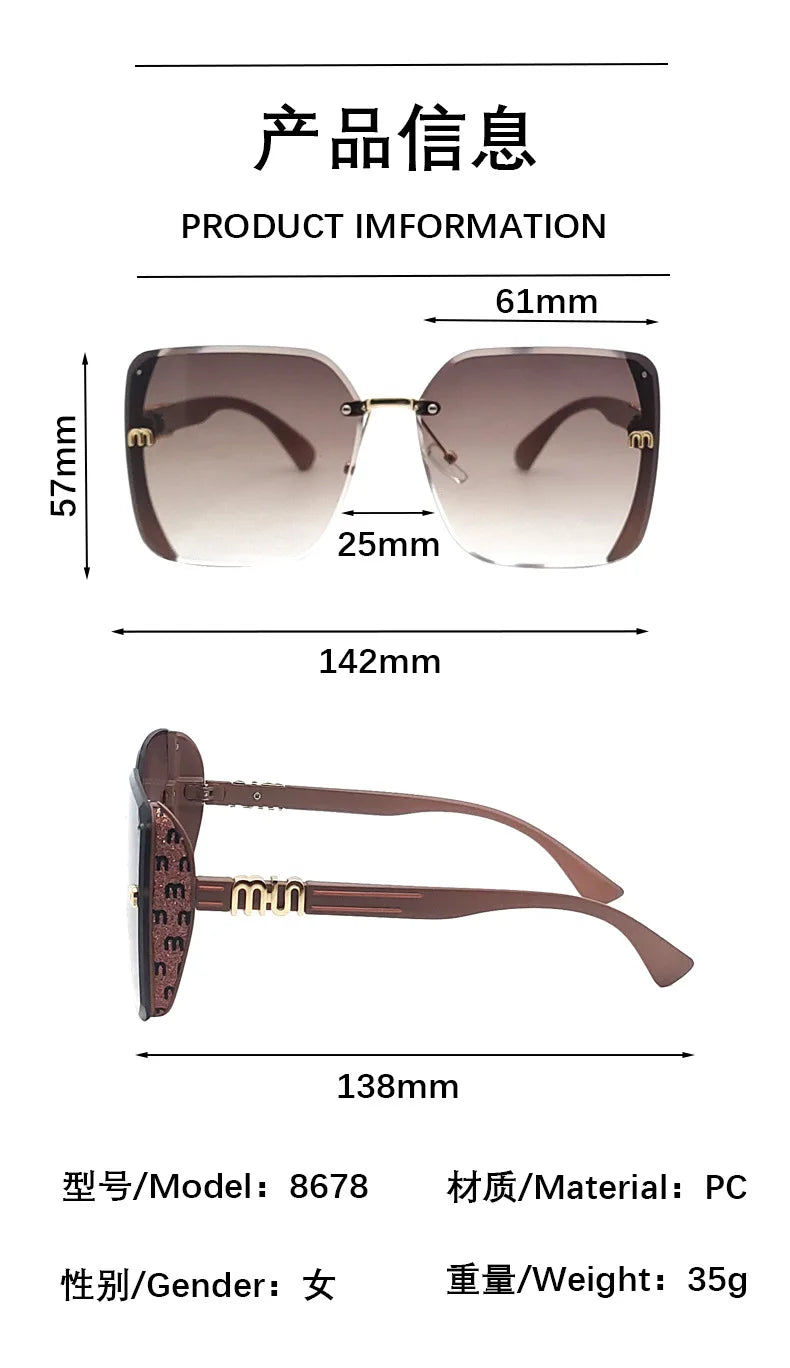 Premium Oversized Square Sunglasses