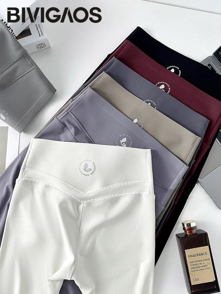 Women High Waist Push Up Sharkskin Leggings