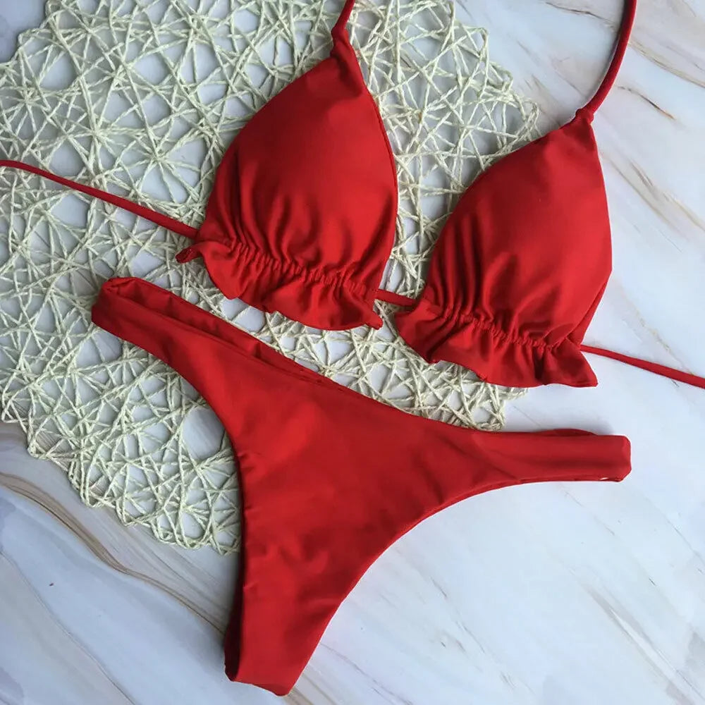 Lace-Up Brazilian Bikini