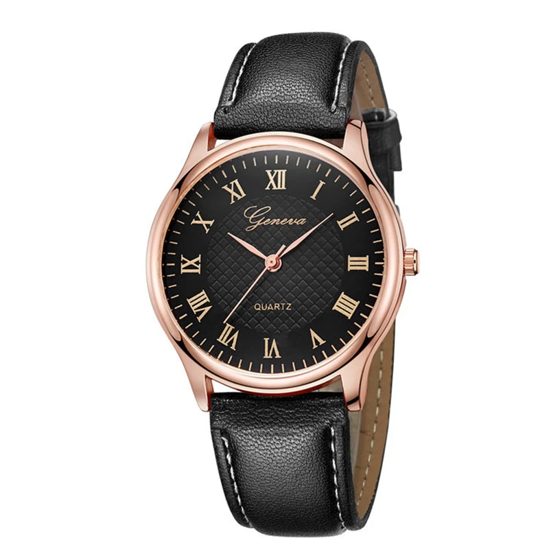 Men’s Luxury Quartz Leather Strap Watch