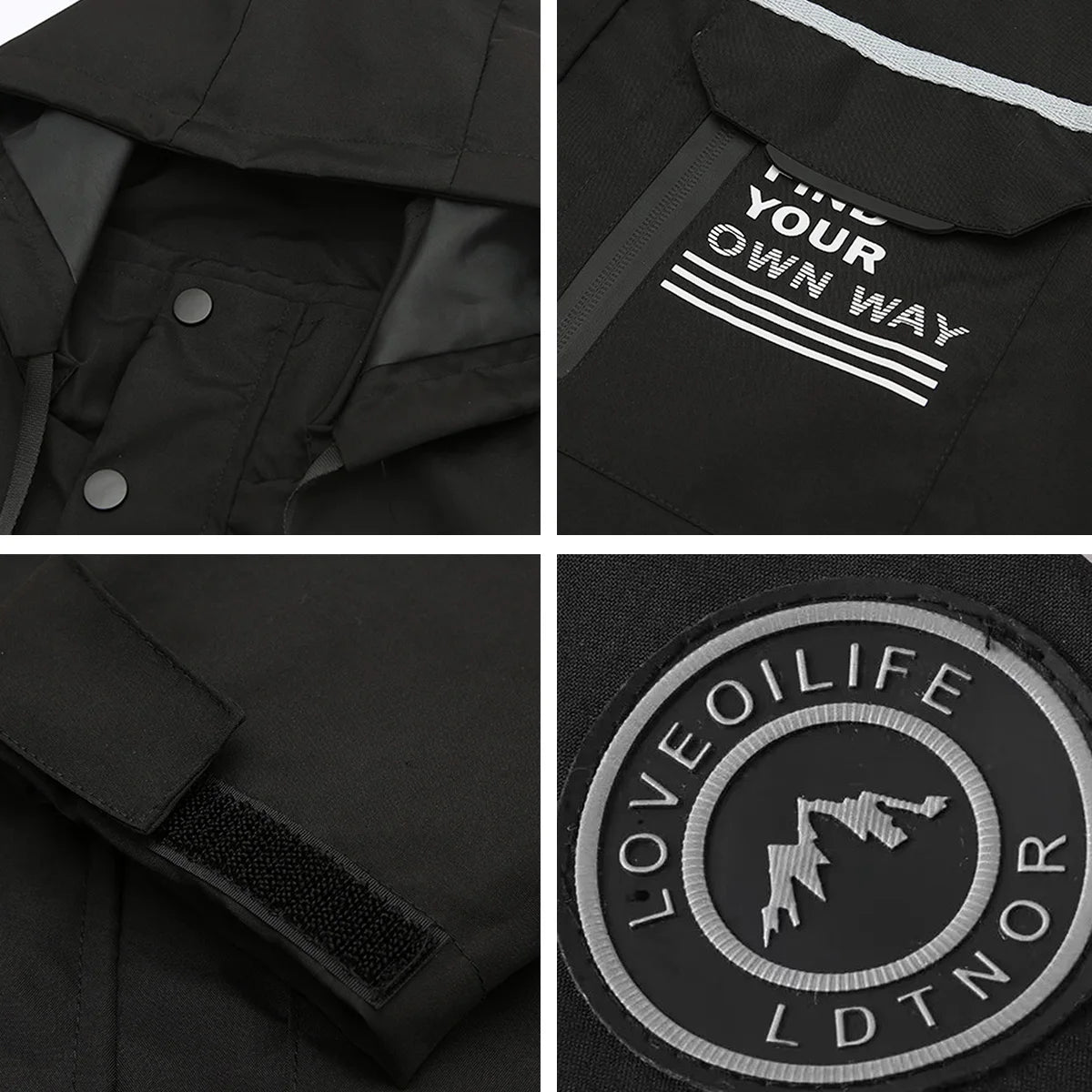 Men's Plus Size Workwear Hooded Jacket