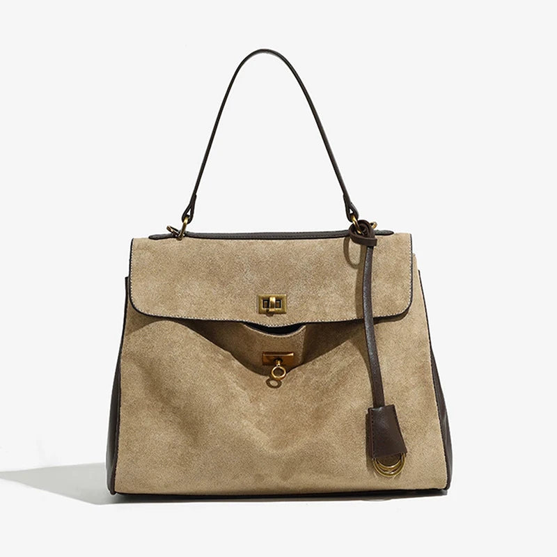 Frosted Leather Shoulder Bag