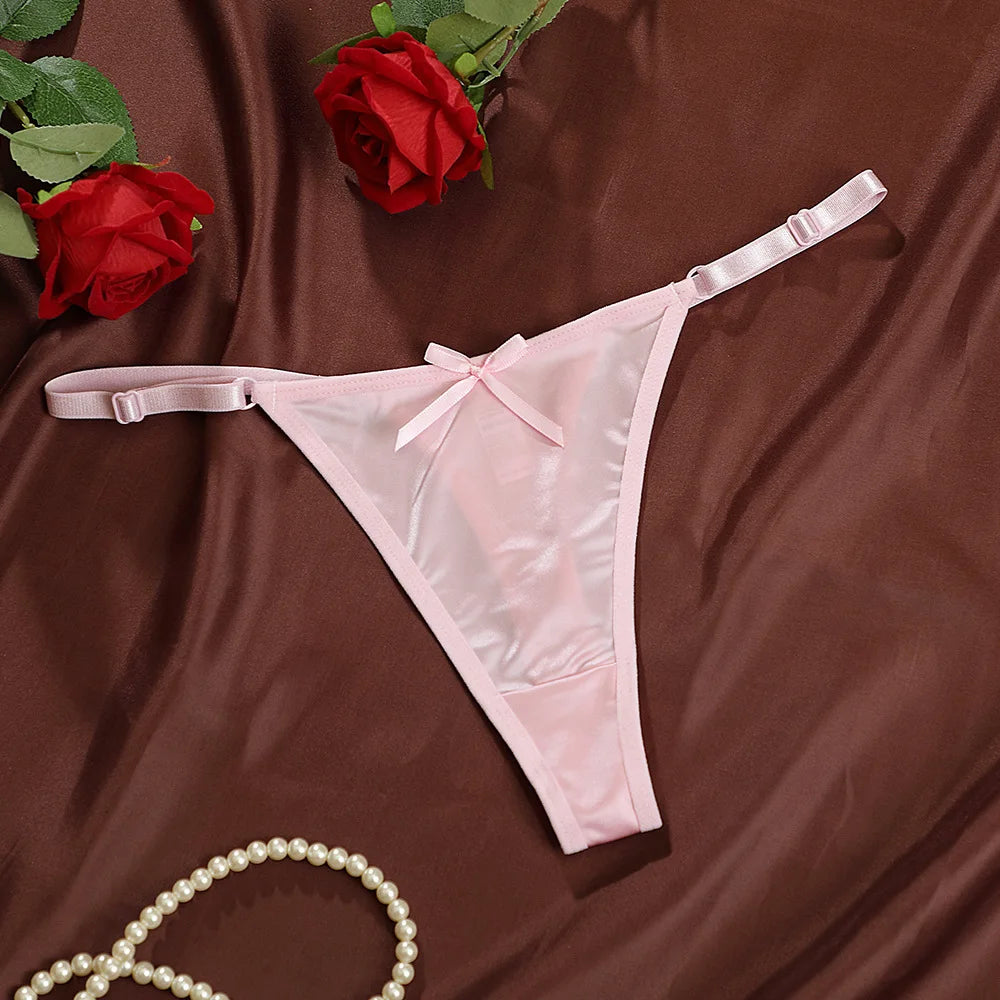 Women Adjustable Satin G-Strings