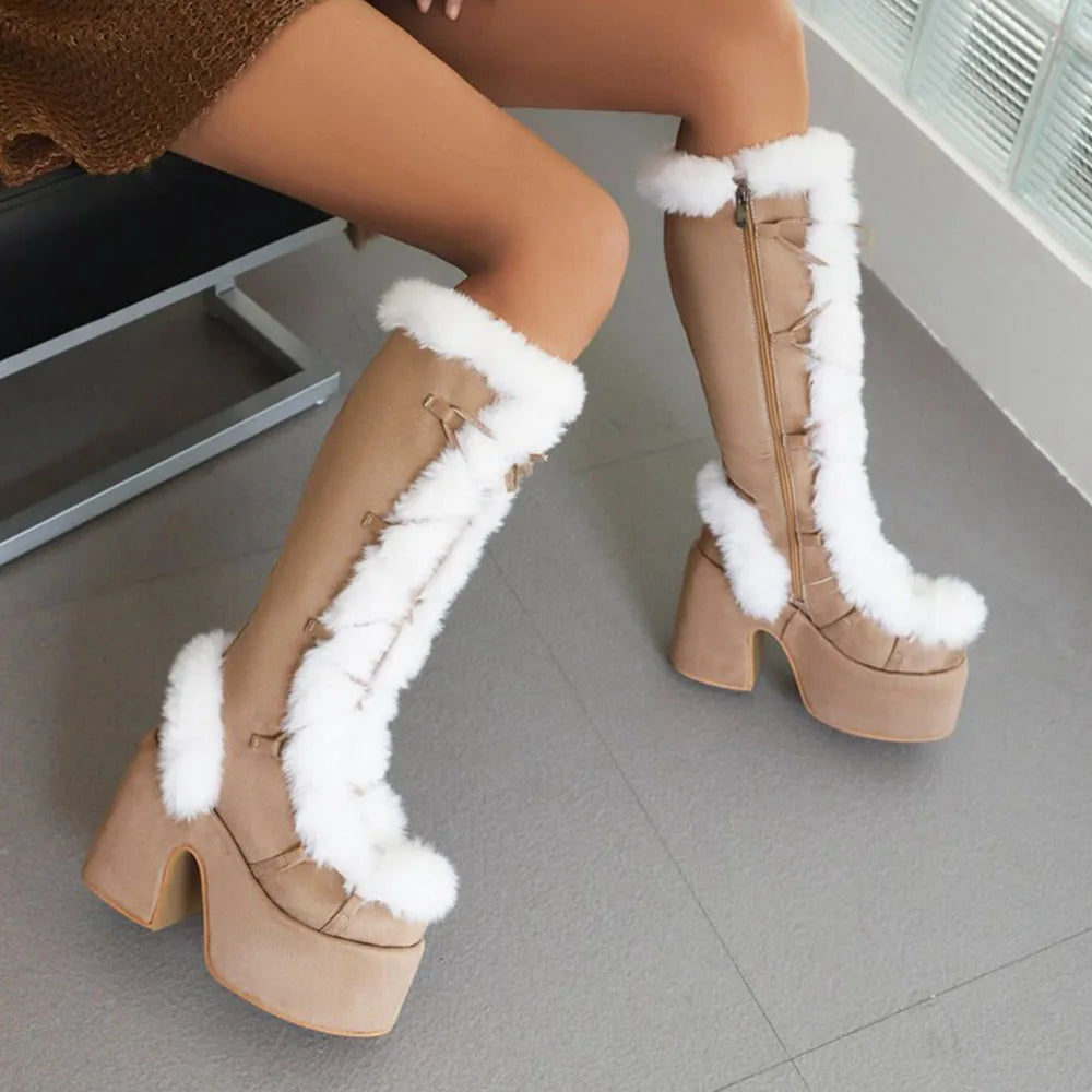 Platform Fur Boots