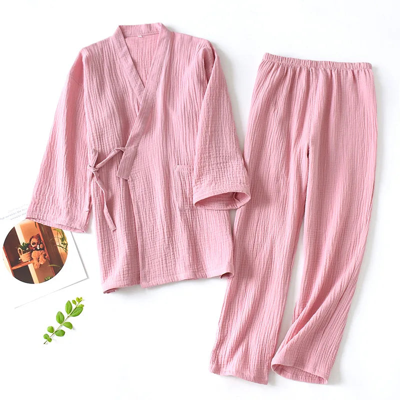 Women Cotton Japanese Kimono Pajama