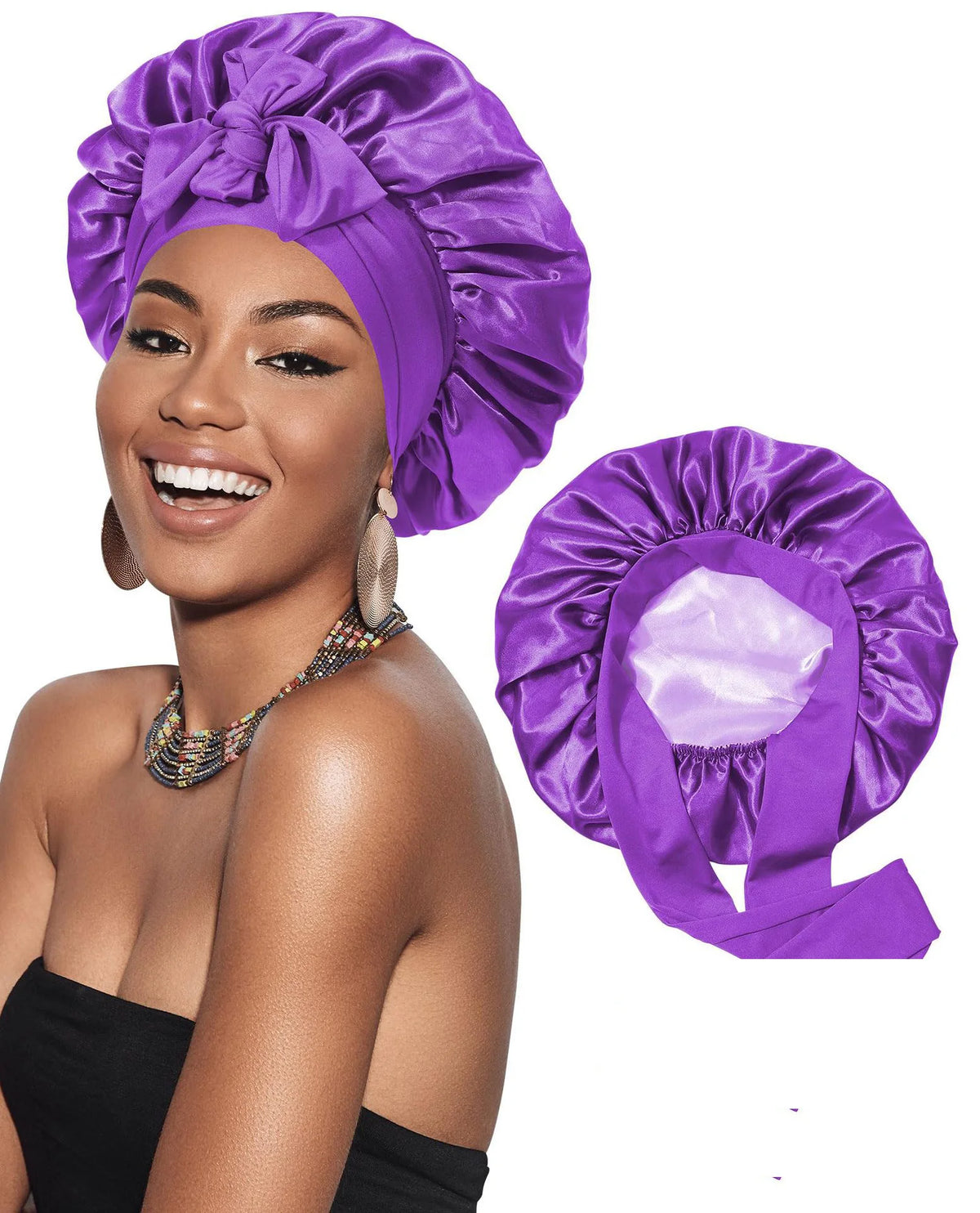 Double Layer Satin Bonnet