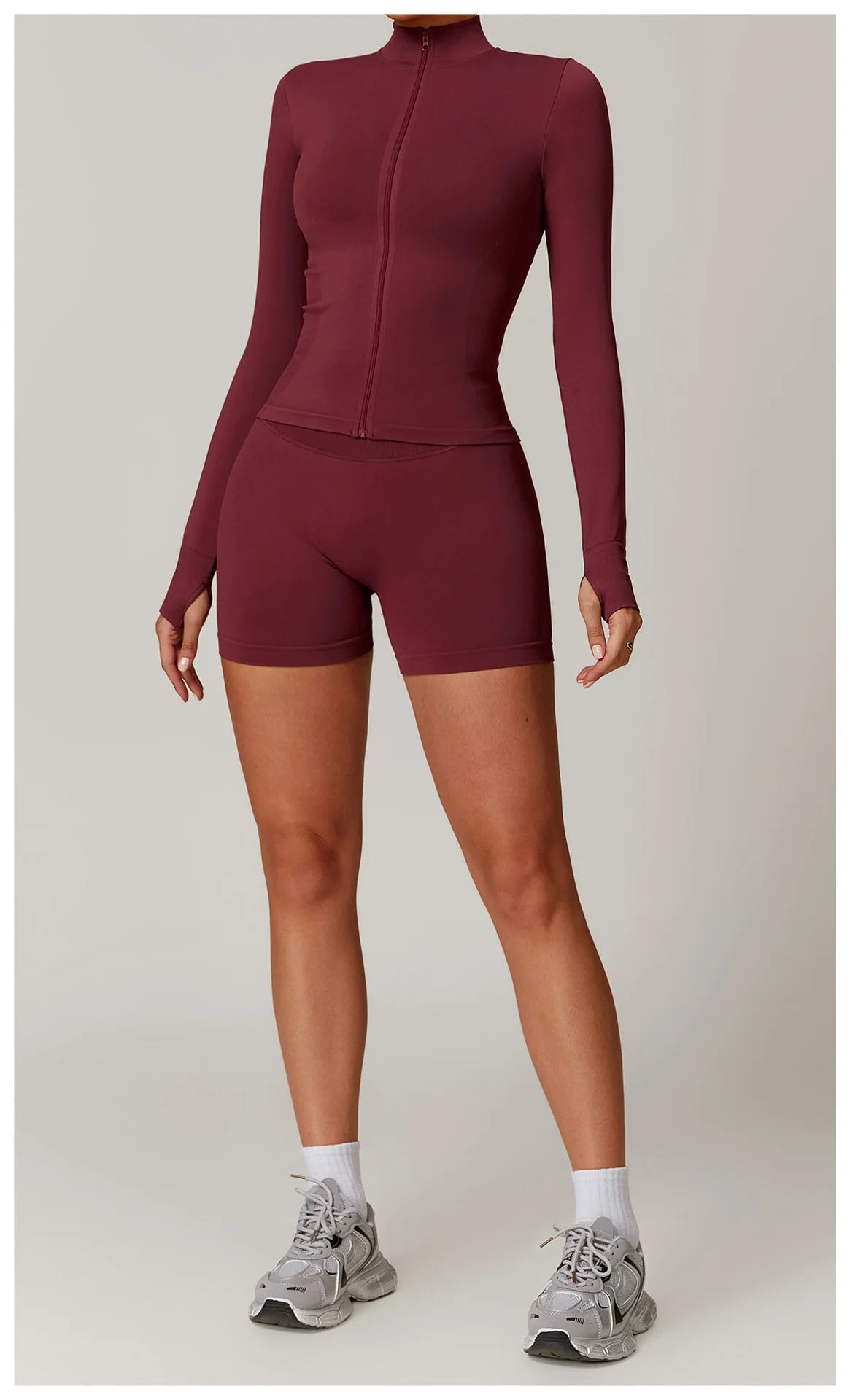 Seamless Women's Long Sleeve Yoga Jacket – Windproof Running Sports Top