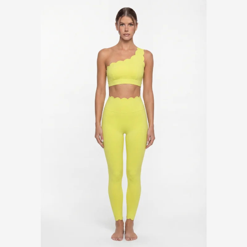 Blush One-Shoulder Yoga Set