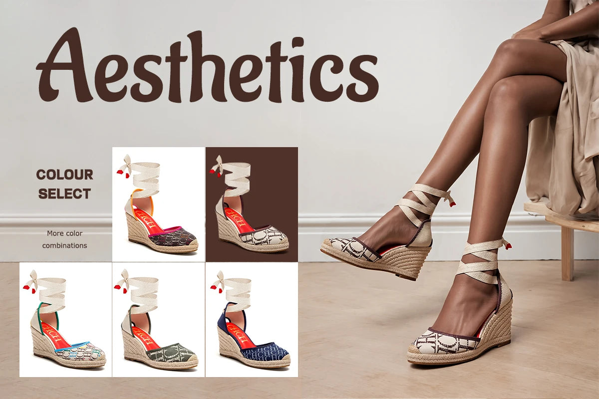 أحذية شاطئ نسائية مسطحة مصنوعة يدويًا من القنب