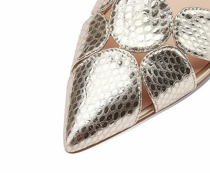 حذاء بكعب مدبب وإبزيم - صيف 2025