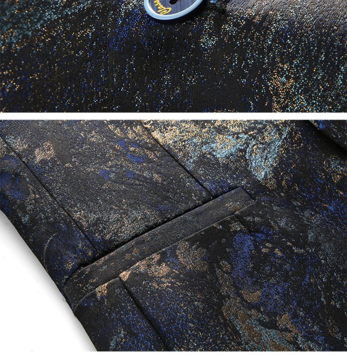 جاكيت رجالي للتدخين بنقشة زهور مقاس كبير