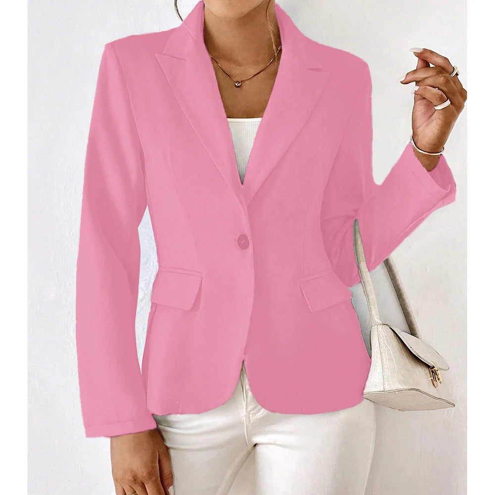 MuseTrim™ – Sleek Business Lapel Blazer (Minimalist Single-Button, Modern Fit)