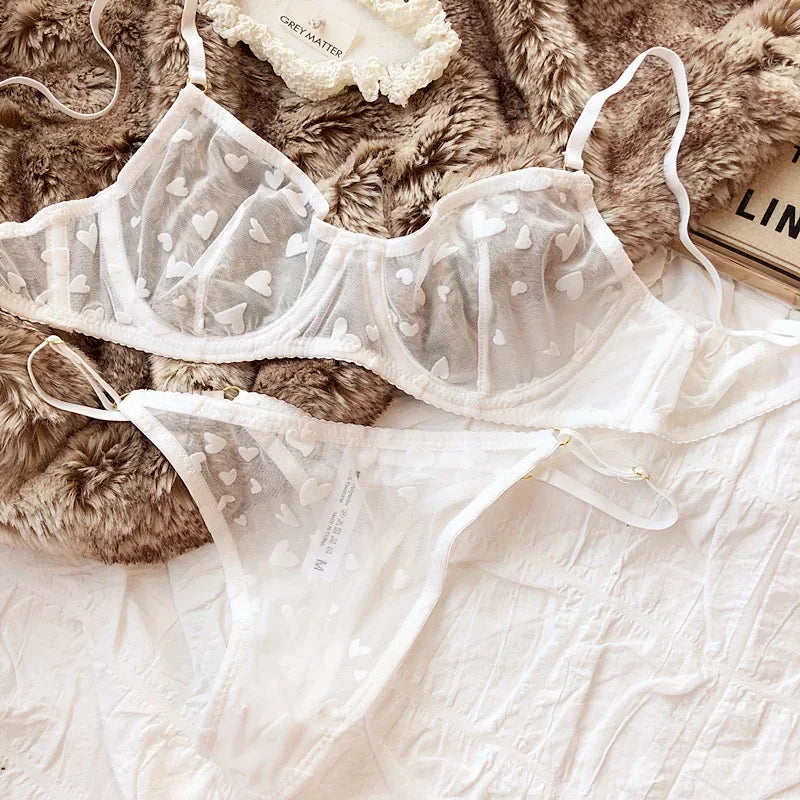 Women Mesh Bikini Lingerie Set