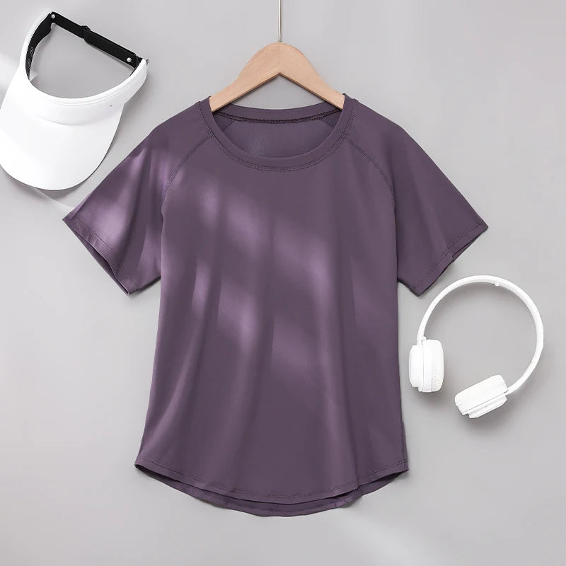 Women Quick Dry Short Sleeve Yoga T Shirt