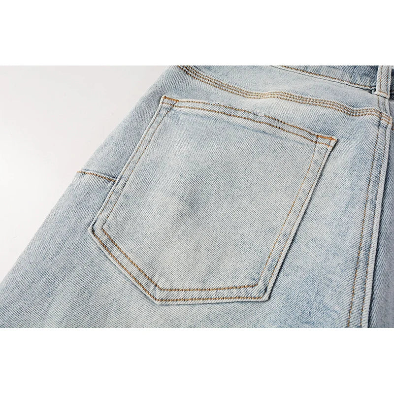 بنطلون جينز رجالي ضيق وممزق