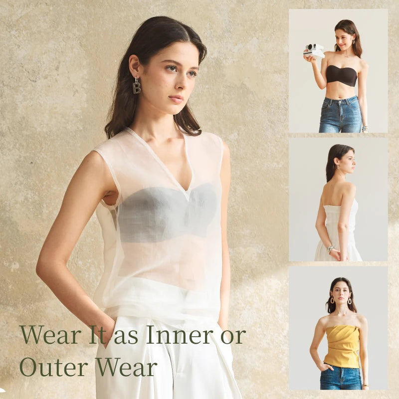 حمالة صدر نسائية غير مرئية بدون حمالات