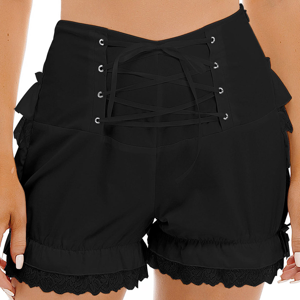 Women's Lolita Lace Pumpkin Shorts