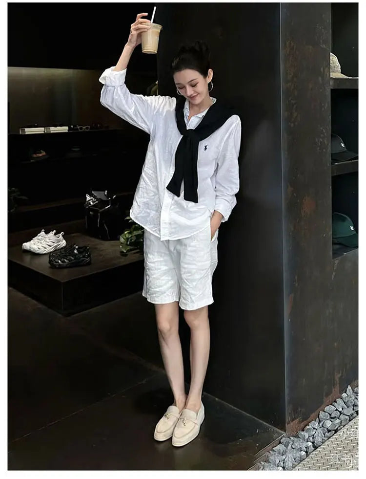 حذاء مسطح سهل الارتداء من الجلد للنساء