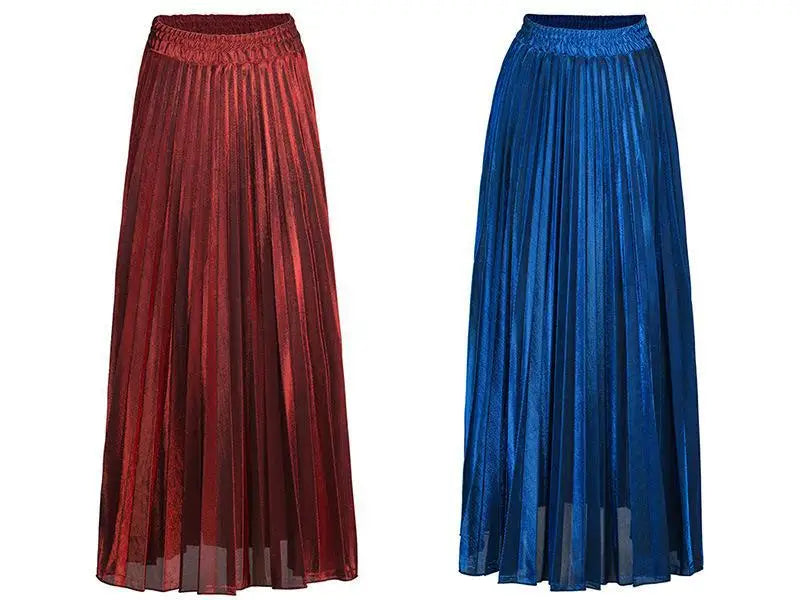 Women Gold Swing Maxi Skirt