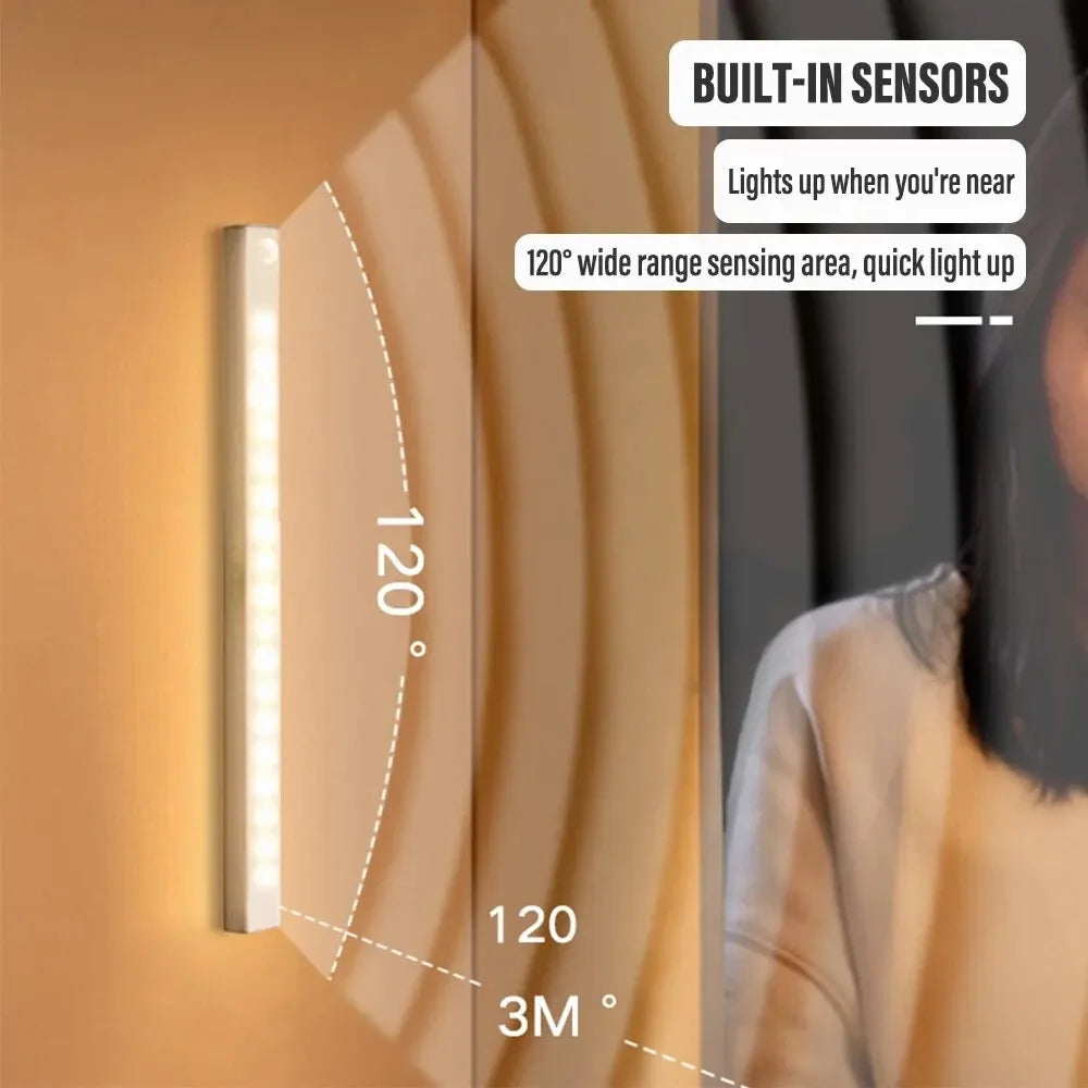 LED Motion Sensor Night Light – Type-C Rechargeable