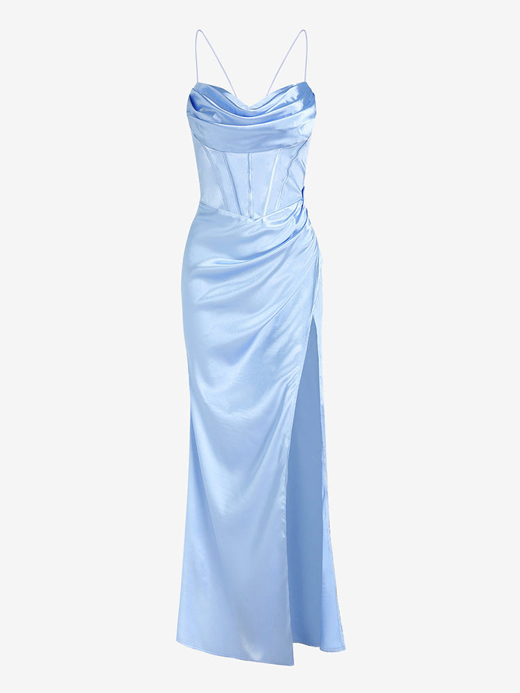 Scarlet Satin Corset Dress