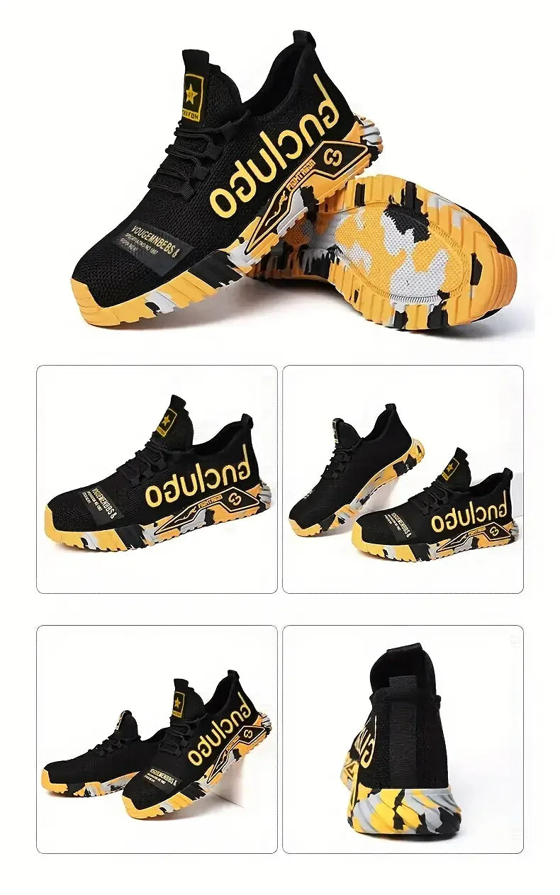 أحذية أمان للرجال بنعل معزز مضاد للثقب