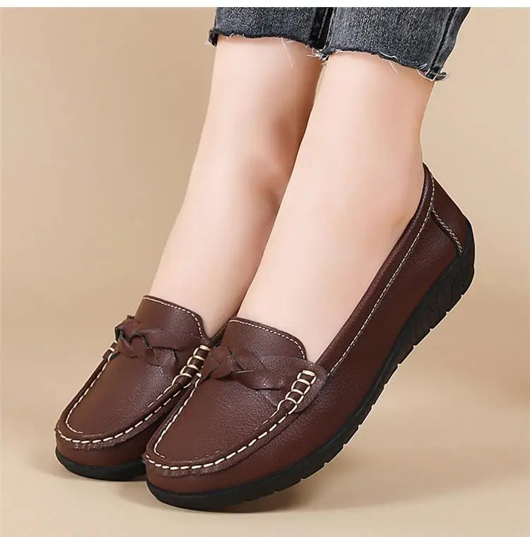 Women Leather Nurse Flats