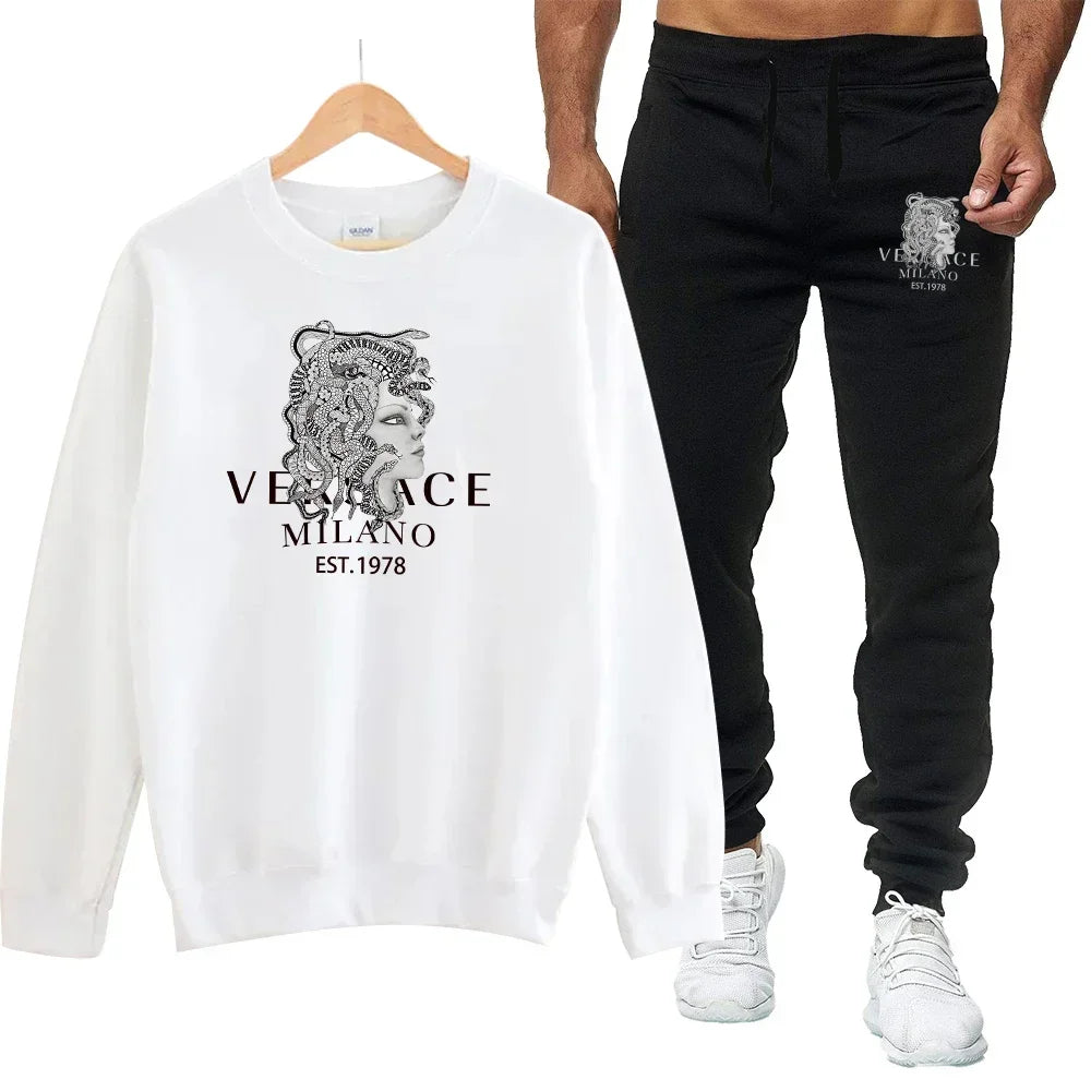 Men's Printed Sweatshirt Tracksuit