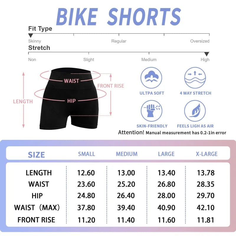 Women 3-Pack Scrunch Butt Biker Shorts