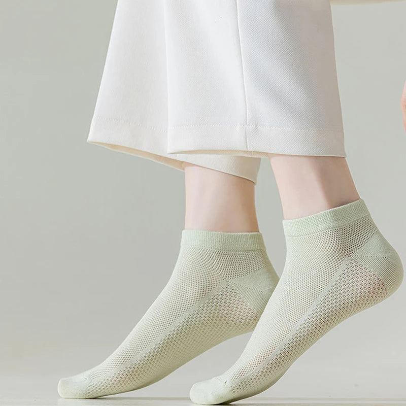 Women Cotton Mesh Socks