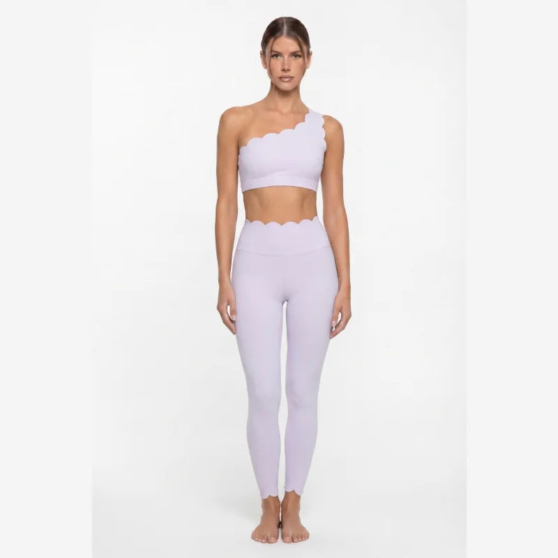 Blush One-Shoulder Yoga Set