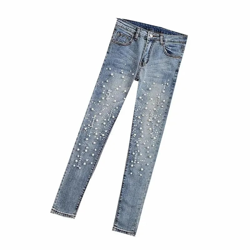 Nailed Bead Women's Skinny Jeans