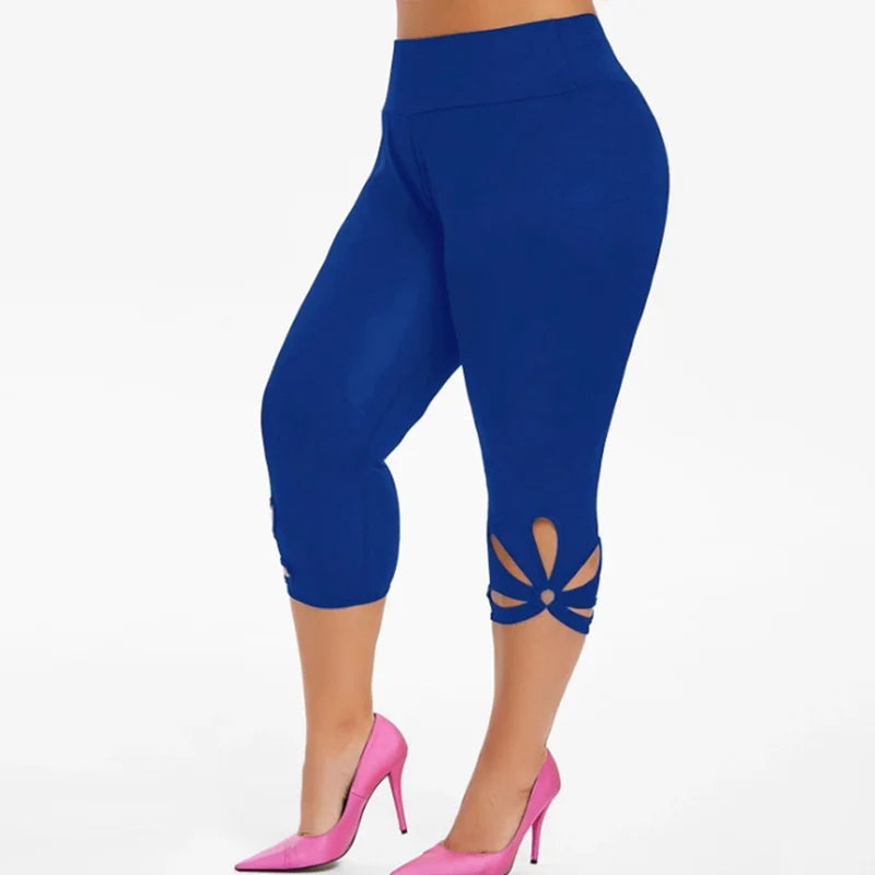 Women Plus Size Seamless Capri Leggings