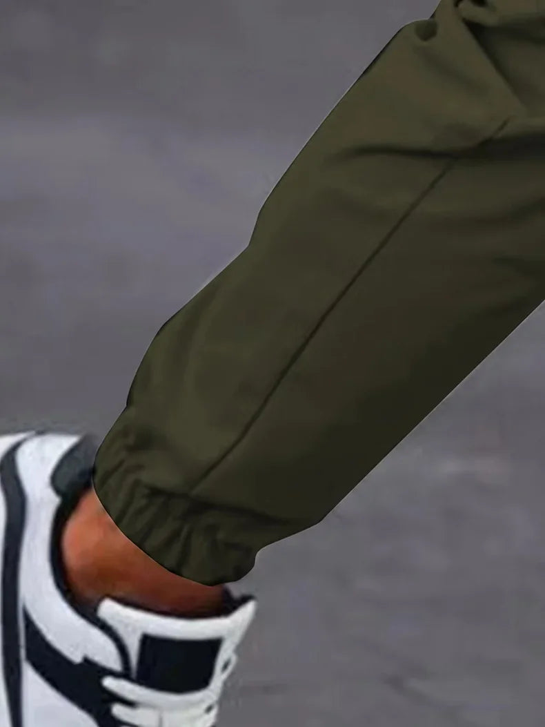 بنطلون كارغو رجالي من الحرير الجليدي للتبريد