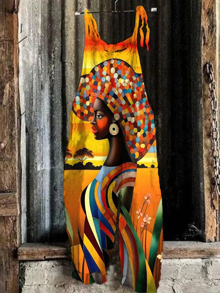 شورت نسائي من قطعة واحدة بطبعة تجريدية