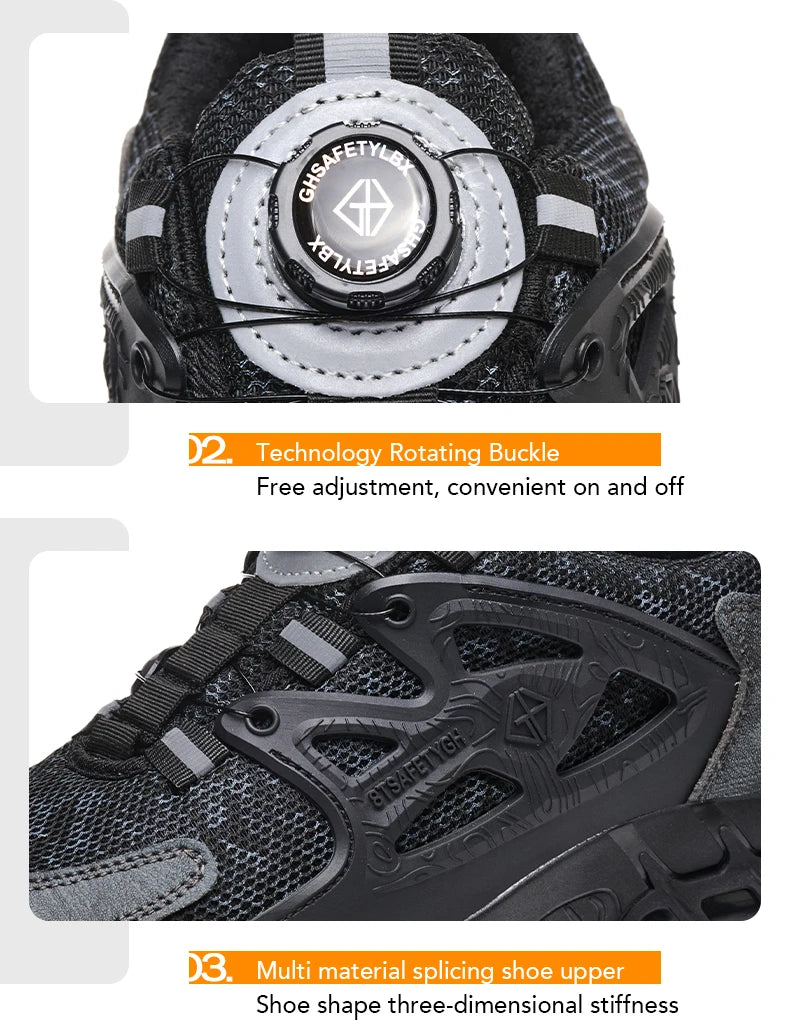 أحذية أمان نسائية برأس فولاذي عاكس