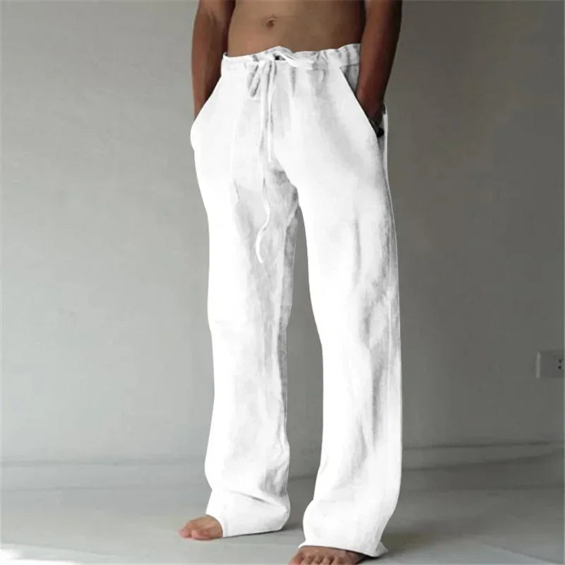 Men Cotton Linen Jogger Pants