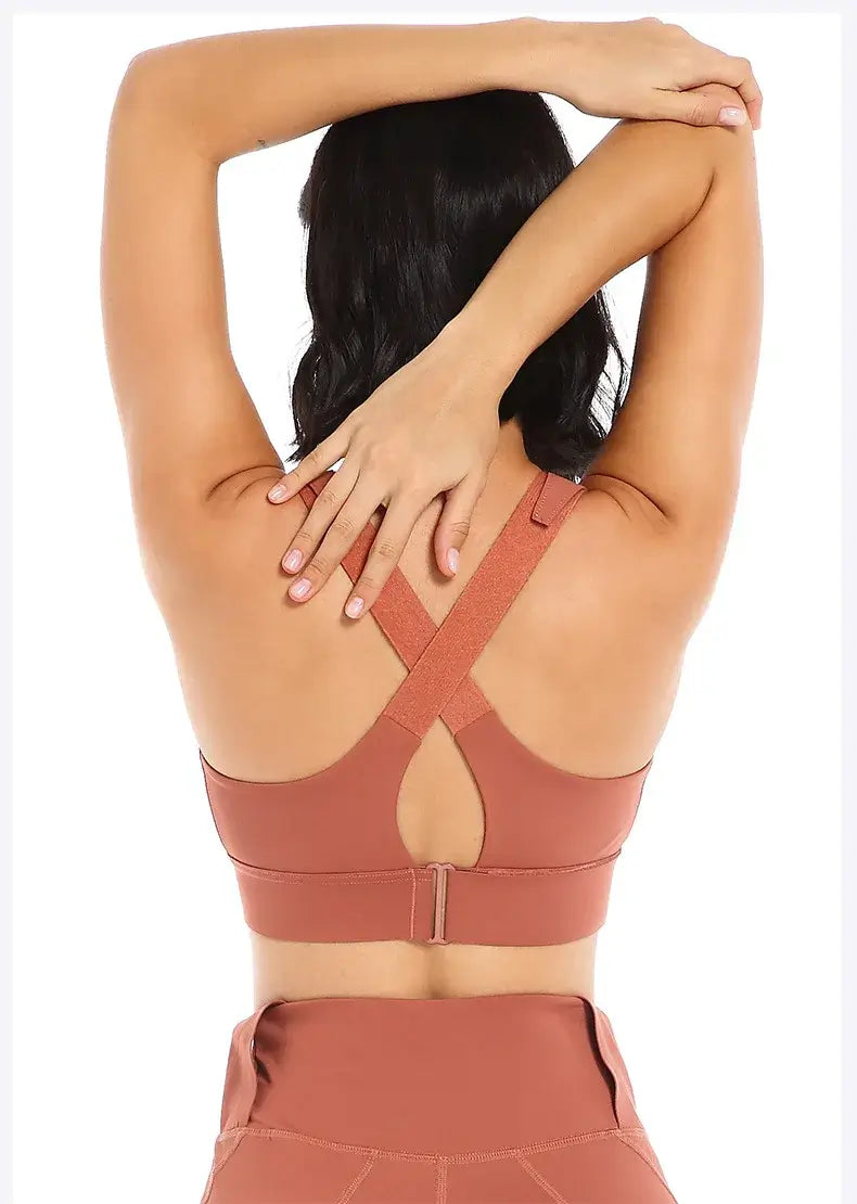 حمالة صدر رياضية بسحاب أمامي للنساء مقاس كبير