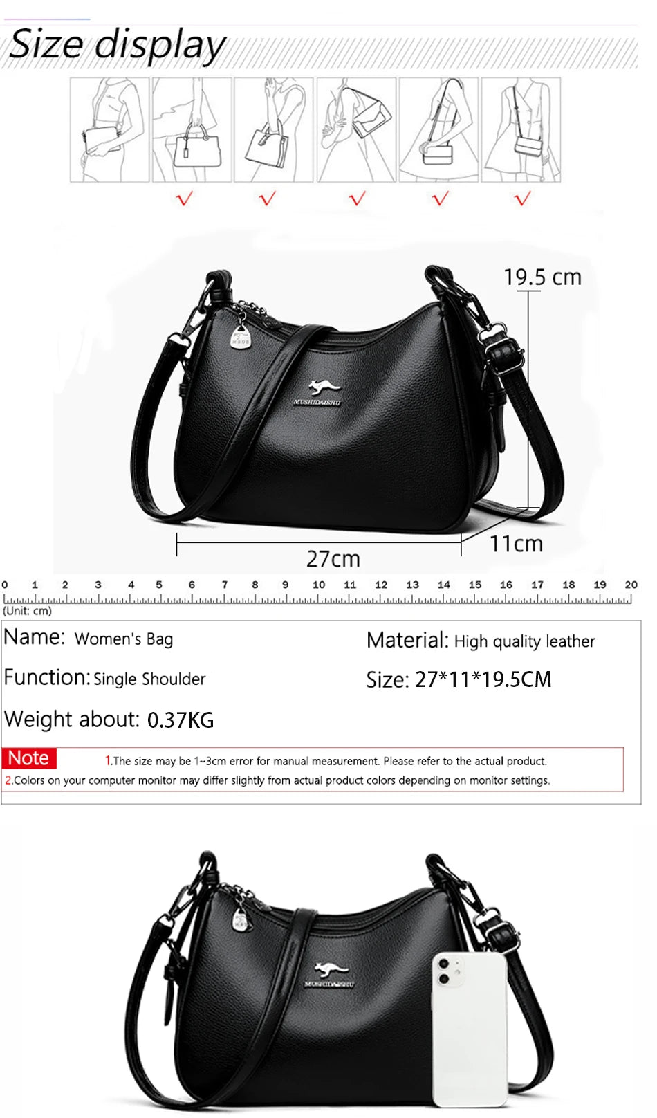 Minimalist Leather Shoulder Bag