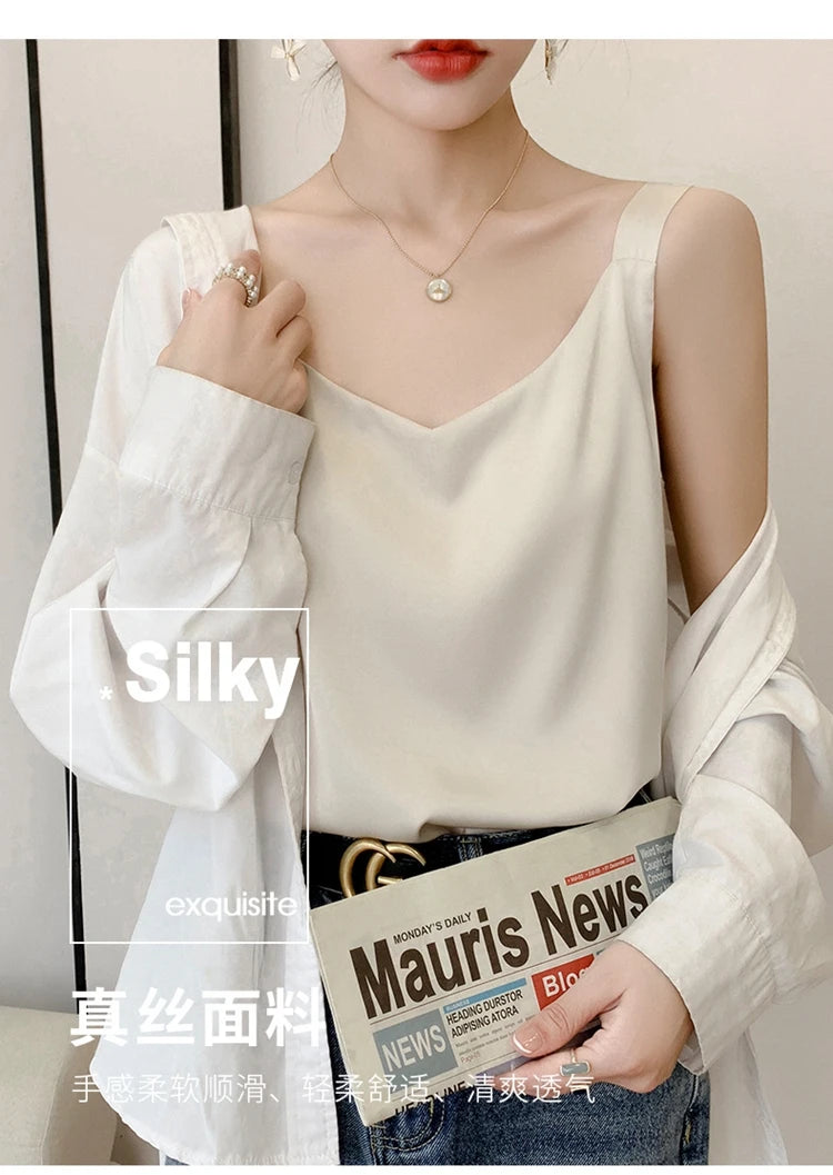 Satin Silk V-Neck Cami